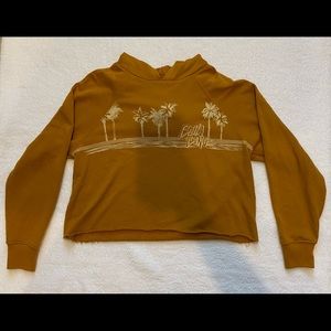 Billabong cropped burnt orange hoodie, size medium
